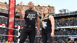  The Rock and Ronda Rousey