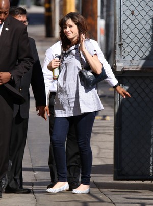  Zooey arriving at Jimmy Kimmel Live