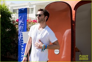  Ed Westwick Launches an Earth Tag Campaign during 2015 Coachella Musik Festival