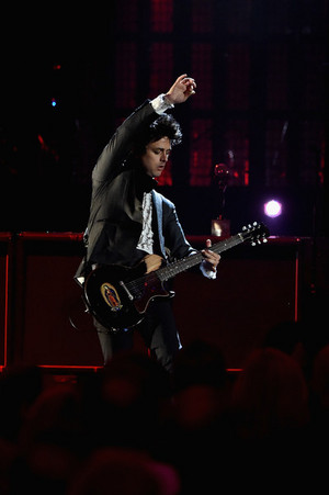 Green Day Performing On Stage @ the 30th Annual Rock And Roll Hall Of Fame Induction Ceremony