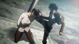 Levi kicking Eren (even his kick is sexy lol)