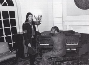 Michael Jackson - HQ Scan - Michael and Berry Gordy at the Motown museum in Detroit 1988