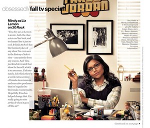 Mindy Kaling in Glamour Magazine - October 2012