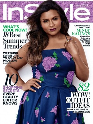 Mindy Kaling on the cover of InStyle - June 2015