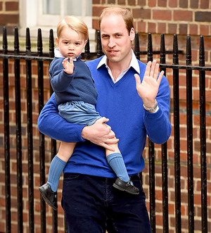  Prince William Takes George to Hospital to See Newborn Sister.