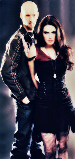 Sharon den Adel with her husband