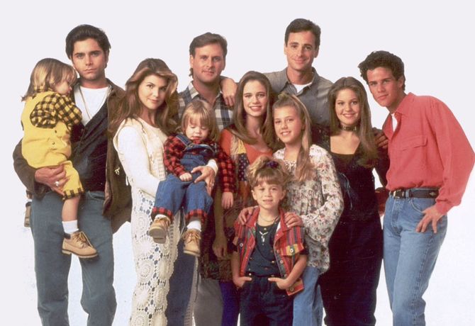 The Cast during Season 8 of Full House