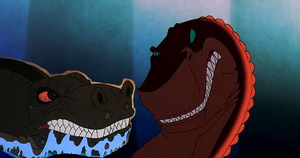  The Land Before Time crossover: Sharptooth VS Rex