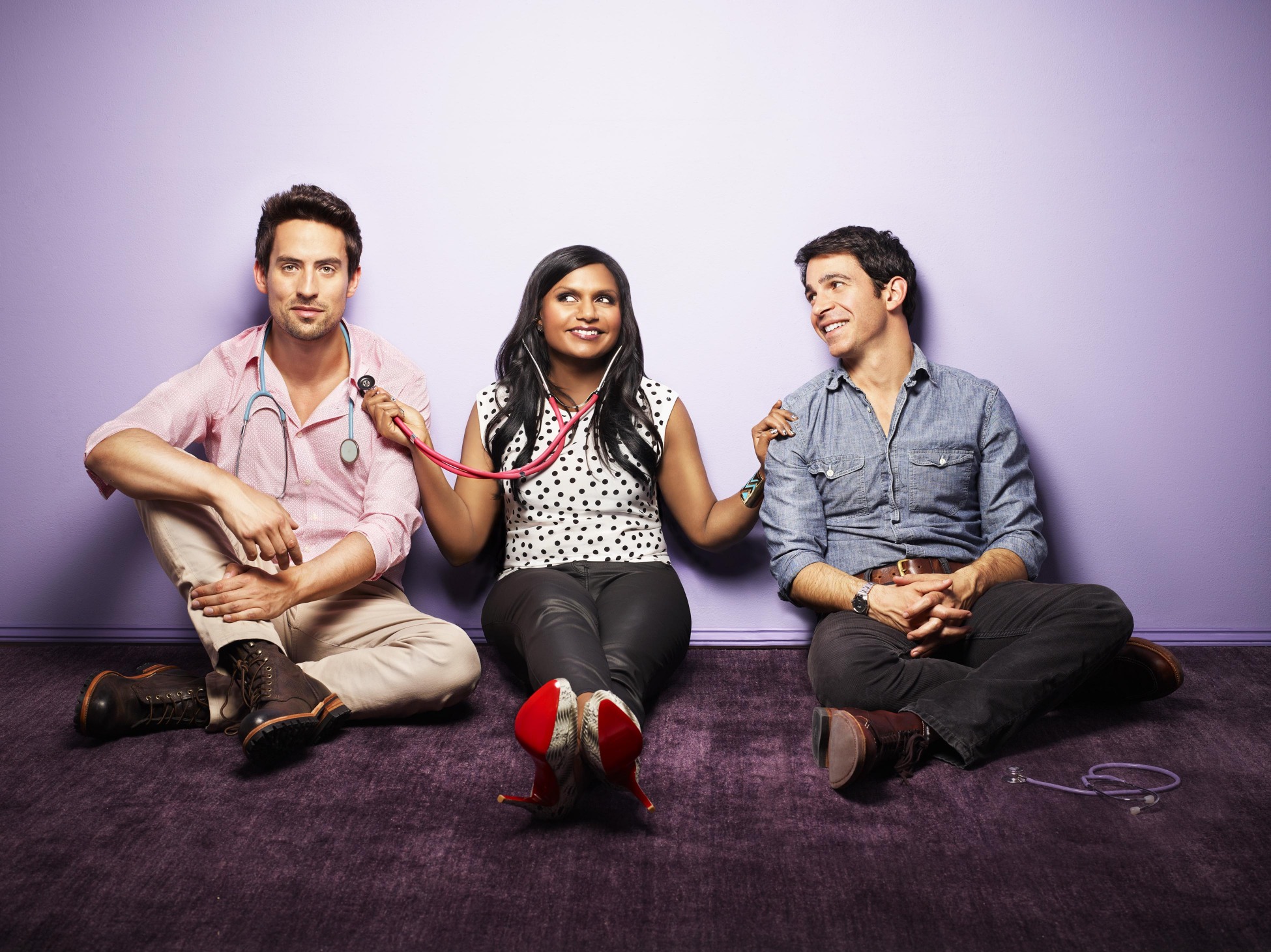The Mindy Project - Ed Weeks, Mindy Kaling and Chris Messina