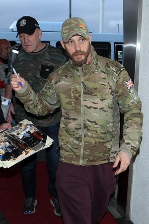  Tom Hardy at Los Angeles International Airport 9th May 2015