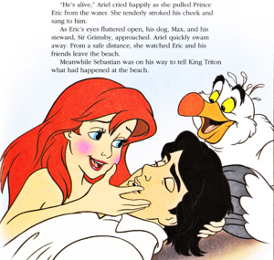  Walt Disney Book imej - Princess Ariel, Prince Eric & Scuttle