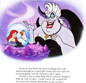 Walt Disney Book Images - Princess Ariel, Scuttle & Ursula