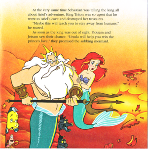  Walt disney Book imágenes - Sebastian, Flounder, King Triton, Flotsam, Jetsam & Princess Ariel