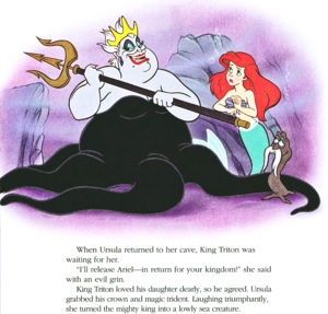  Walt ডিজনি Book প্রতিমূর্তি - Ursula, Princess Ariel & King Triton
