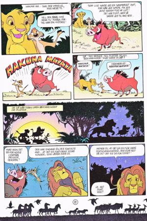  Walt disney Movie Comics - The Lion King (Danish Edition)