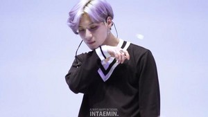 150528 Taemin @ Play the challeneg Event - Purple Hair Taemin 