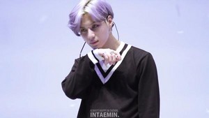  150528 Taemin @ Play the challeneg Event - Purple Hair Taemin