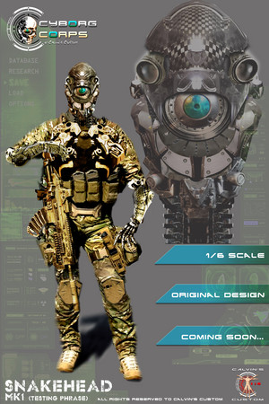  Cyborg Corps Military Cyborgs designed kwa Calvin's Custom one sixth scale 1:6 original ubunifu Milita