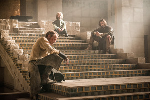Daario Naharis, Jorah Mormont and Tyrion Lannister