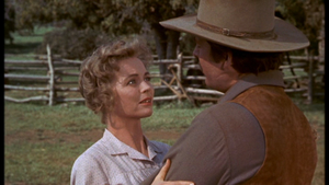  Dorothy McGuire as Katie and Fess Parker as Jim Coates in Old Yeller