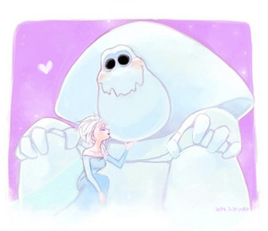  Elsa and marshmallow, kẹo dẻo