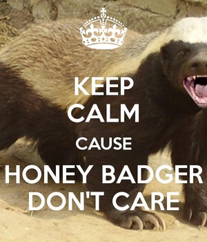  Honey tasso, badger don't care