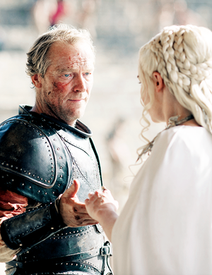 Jorah Mormont and Daenerys Targaryen
