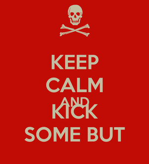  Keep calm and I kicksomebut