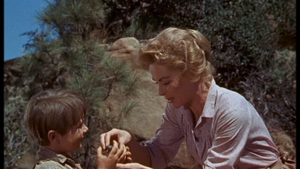  Kevin Corcoran as Arliss Coates and Dorothy McGuire as Katie Coates in Old Yeller