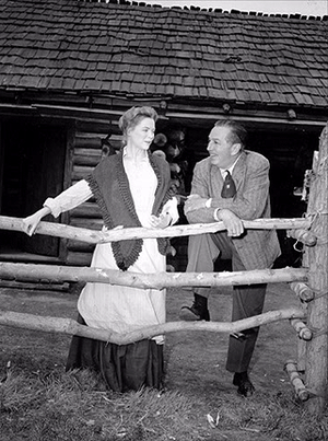  Old Yeller - Behind the Scenes - Dorothy McGuire and Walt Disney