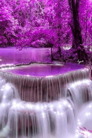  Purple waterfall