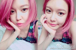  Sooyoung गुलाबी Hair