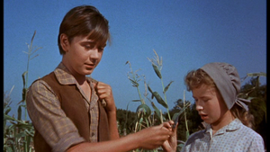  Tommy Kirk as Travis Coates and Beverly Washburn as Lisbeth Searcy in Old Yeller