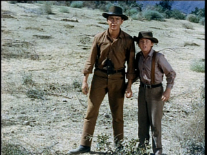 Tommy Kirk as Travis Coates and Kevin Corcoran as Arliss Coates in Savage Sam