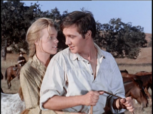  Tommy Kirk as Travis Coates and Marta Kristen as Lisbeth Searcy in Savage Sam