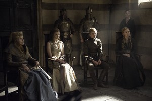  olenna and margaery with tommen and cersei