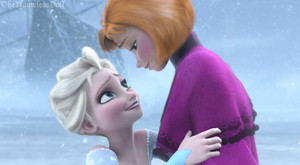  Anna and Elsa with short hair