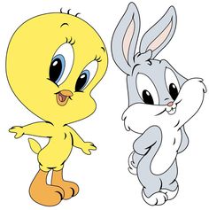  Baby Tweety Bird and Baby Bugs Bunny