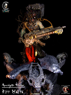  Calvin's Custom Original ubunifu 1:6 one sixth scale Apocalyptic Heav Metal Rocker "Riff Mazta".