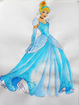 Cinderella drawing by me 