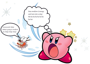  Courage getting swallowed oleh Kirby