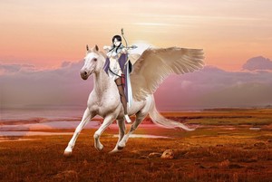  Farangis rides on her beautiful pegasus