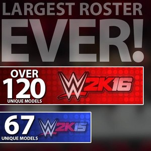  Largest Roster Ever for 美国职业摔跤 2K16