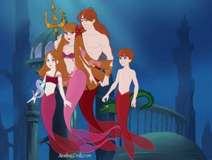  Mermaid red family