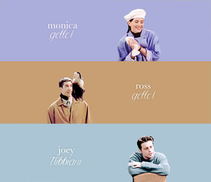 Monica, Ross and Joey 