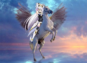  Rossweisse riding pegasus