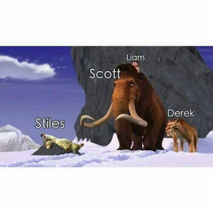 Scott, Derek, Stiles, Liam
