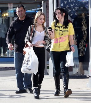 Shopping with a friend in West Hollywood, California on February 3, 2013