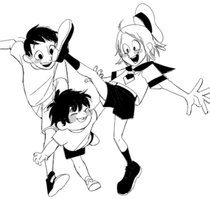  Young Tadashi, Hiro and Fred