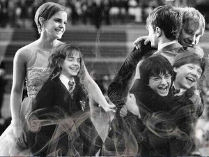  the Harry Potter trio...then and now